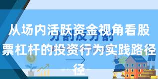 从场内活跃资金视角看股票杠杆的投资行为实践路径